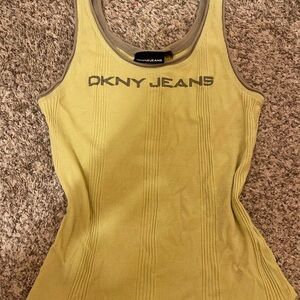 Dkny Women's Yellow Tank Top